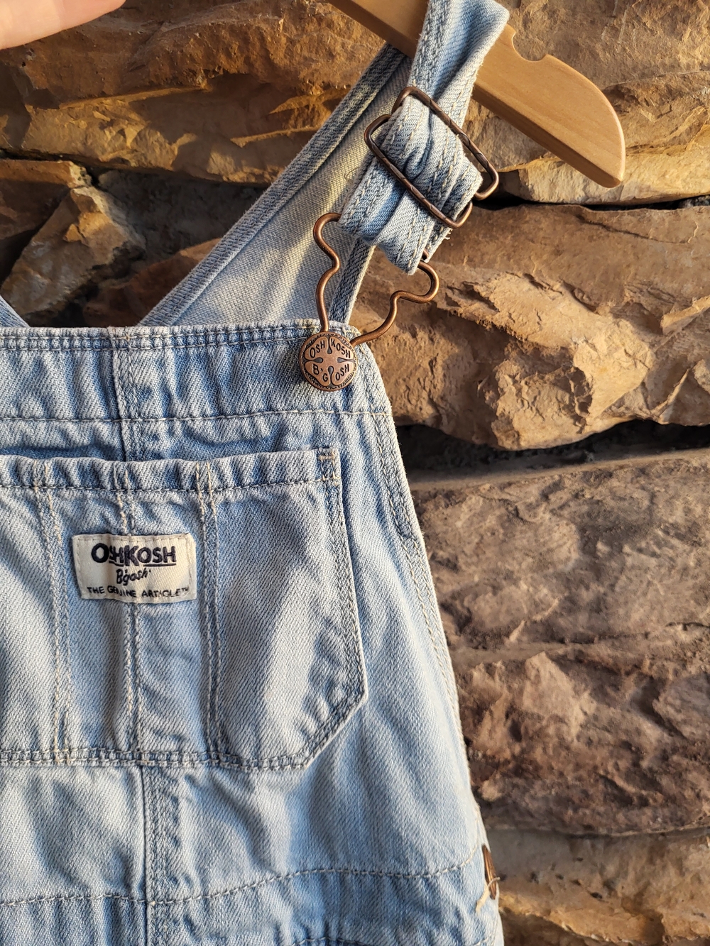 OshKosh B'gosh Light Blue Denim Overalls for Kids - Picture 9 of 9